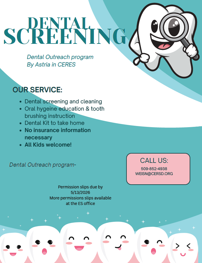 Dental Screening flyer
