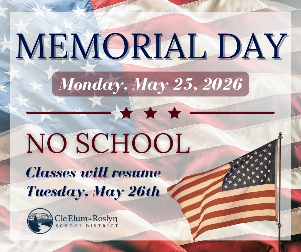 Memorial Day - No School May 25th