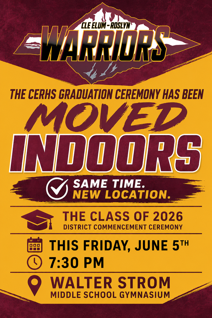 Graduation moved indoors to Walter Strom Middle School gym