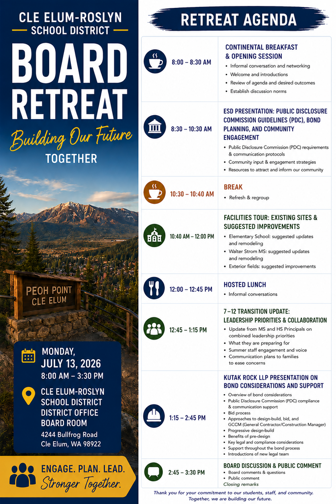Board Retreat Agenda poster