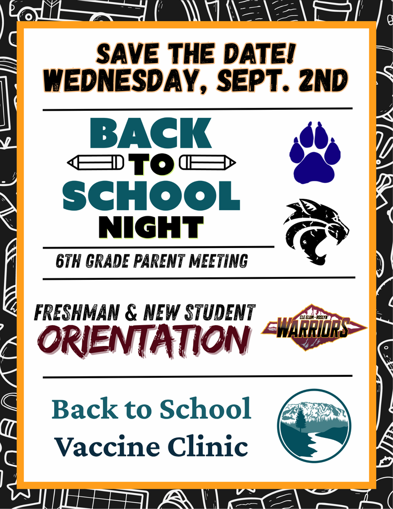 Save the Date - back to school night is Sept. 2