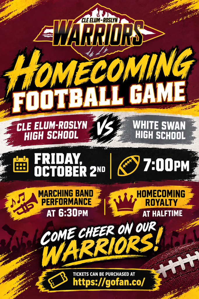 Homecoming Football Game poster Oct. 2