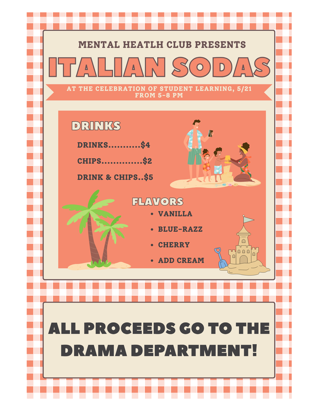 Italian soda fundraiser flyer