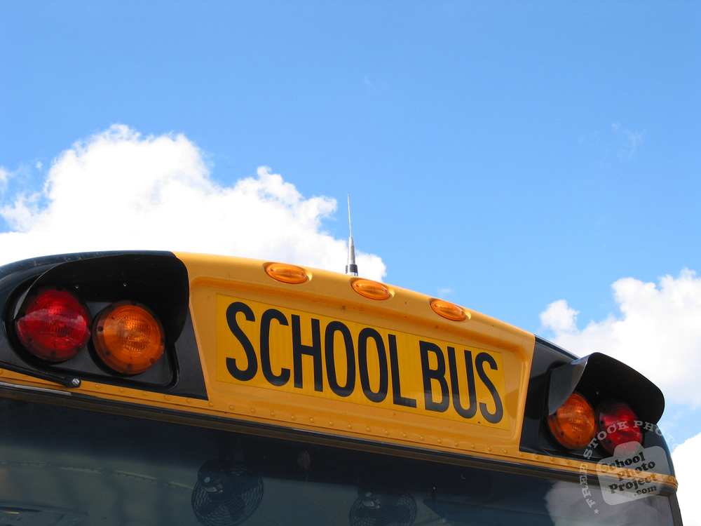 School Bus with blue Sky in background