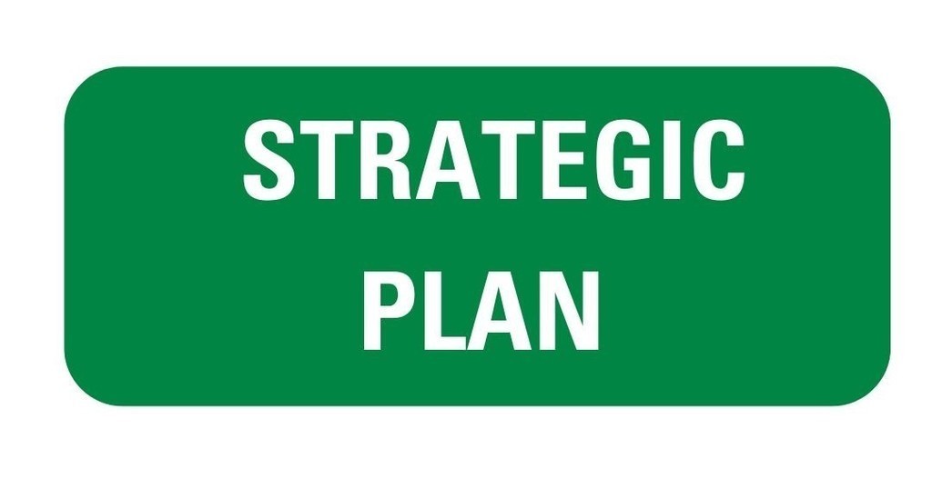 White text on green background strategic plan