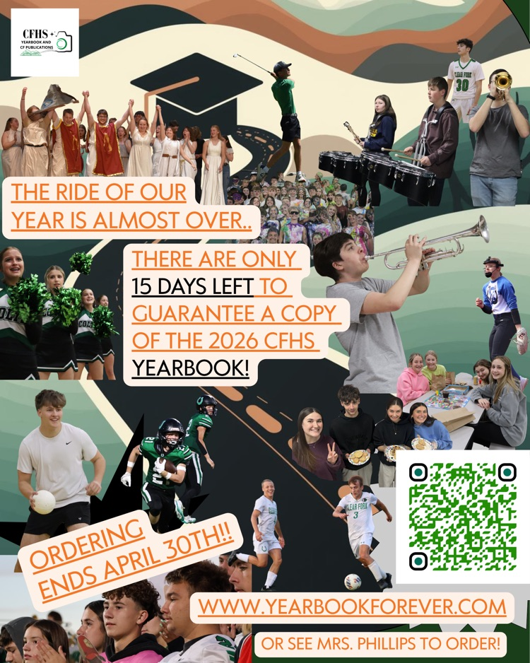 Don’t miss out! Only 15 days left to your 2026 CFHS Yearbook!
