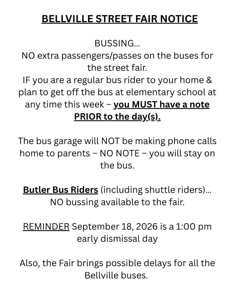 Bellville Fair Notice