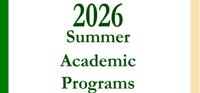 2026 Summer Academic Programs