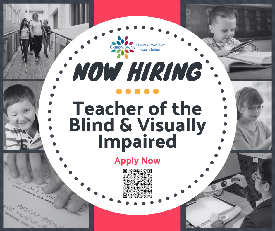 Now hiring a teacher of the blind and visually impaired.