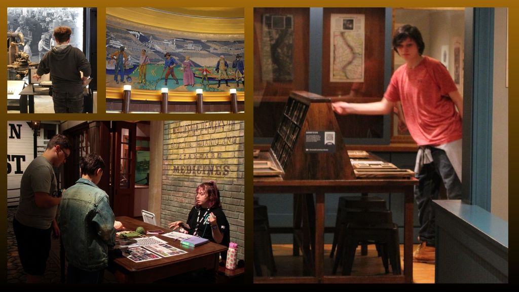 Cincinnati History Museum collage with students.