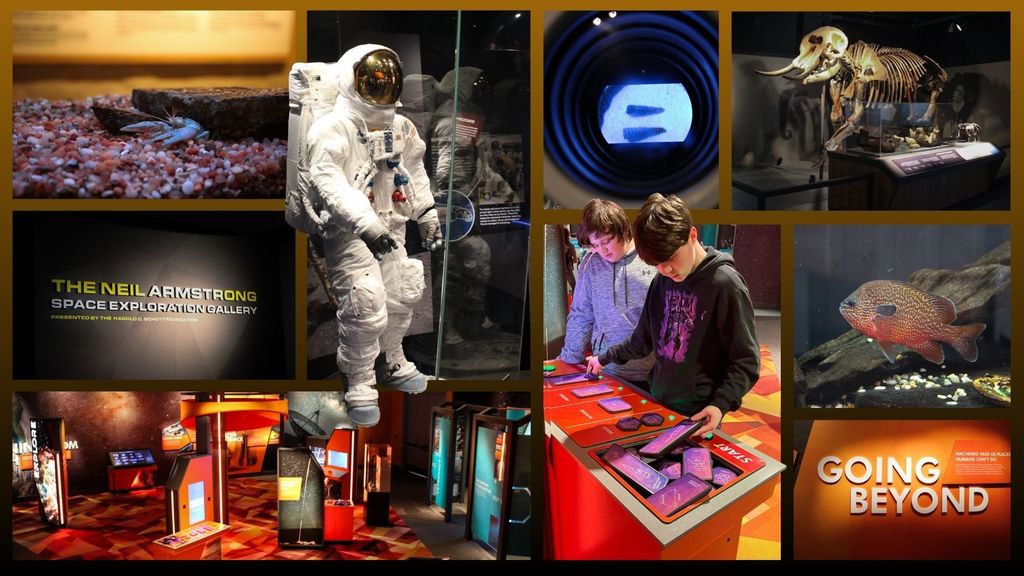 Museum of Natural History Collage with students.