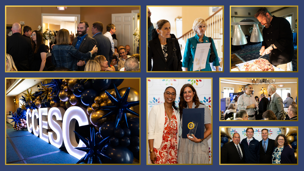 Celebration of Excellence in Education award dinner party collage.