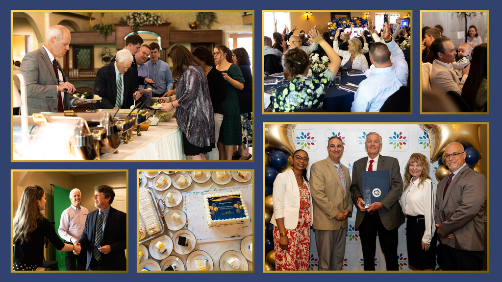 Celebration of Excellence in Education award dinner party collage.