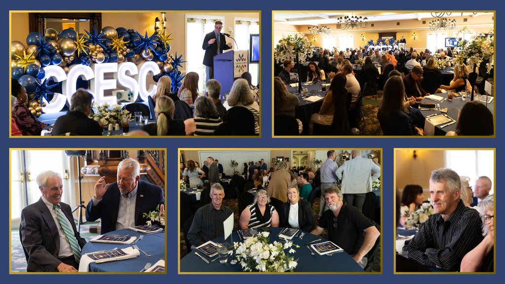 Celebration of Excellence in Education award dinner party collage.