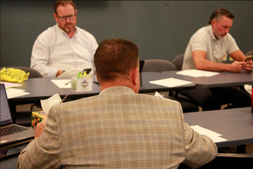 Goshen Local Schools Superintendent Mr. Brian Bailey talks during the Superintendents meeting at the Clermont County ESC on 8/27/26