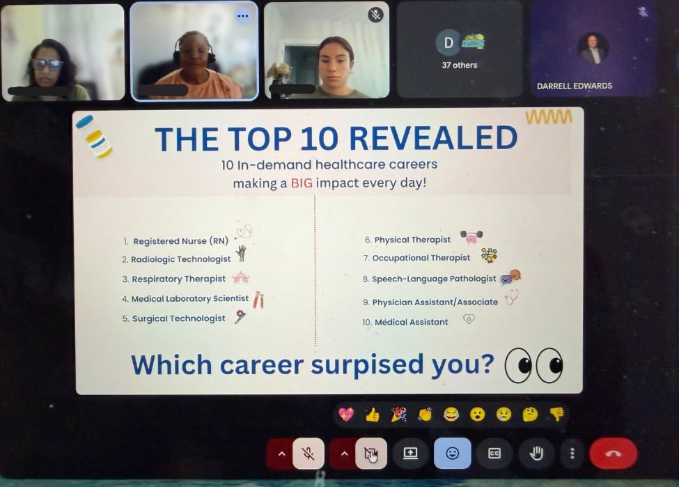 Navigate Health students got asked which careers in healthcare suprised them the most