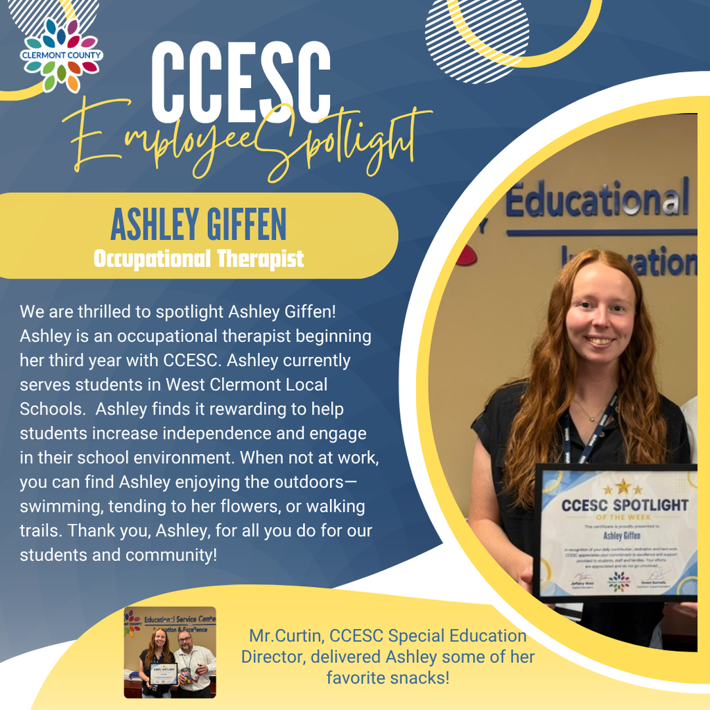 Ashley Giffen is our CCESC Spotlight of the Week!