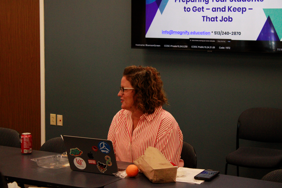 UC Clermont Assistant Dean Krista Clark speaks during the 9/17/26 Curriculum Connections meeting.