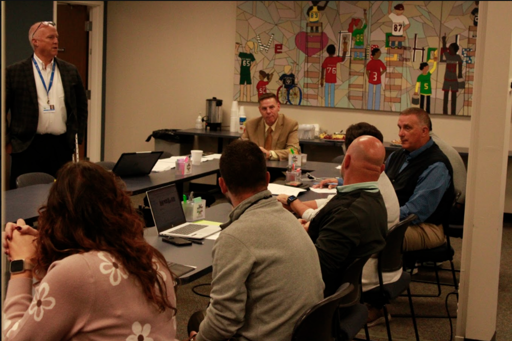 Clermont County Principals introduce themselves during the 9/24/26 Principals Leadership Collaborative meeting.  
