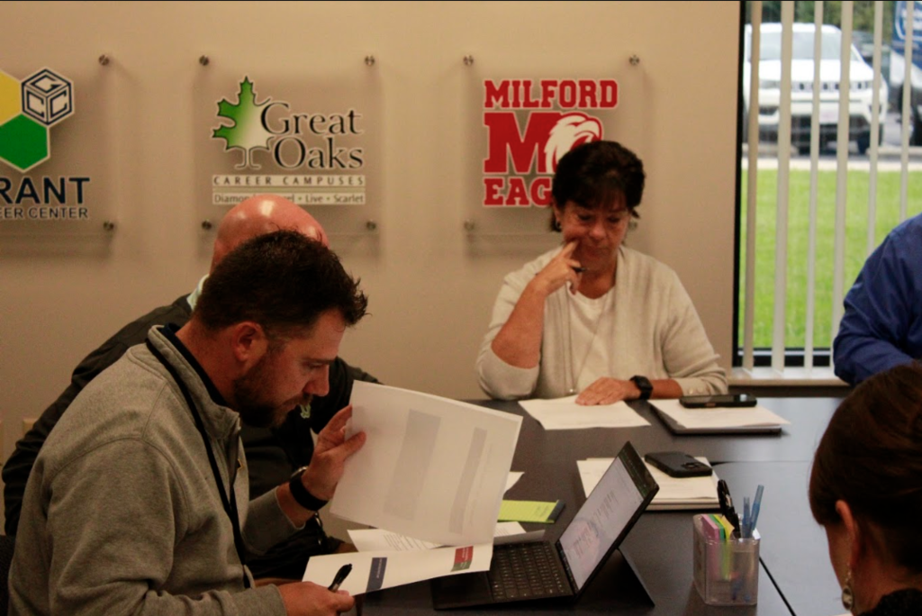 Clermont County Middle School principals discuss during the 9/24/26 Principals Leadership Collaborative Meeting. 