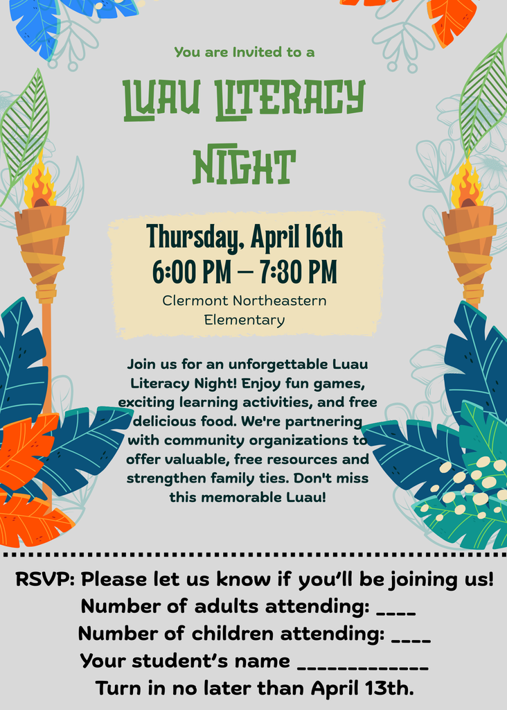 Luau Literacy Night