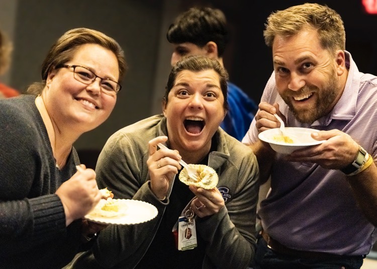 7 Silver teachers enjoy cheesecakes compliments of Sweet Emmaline’s