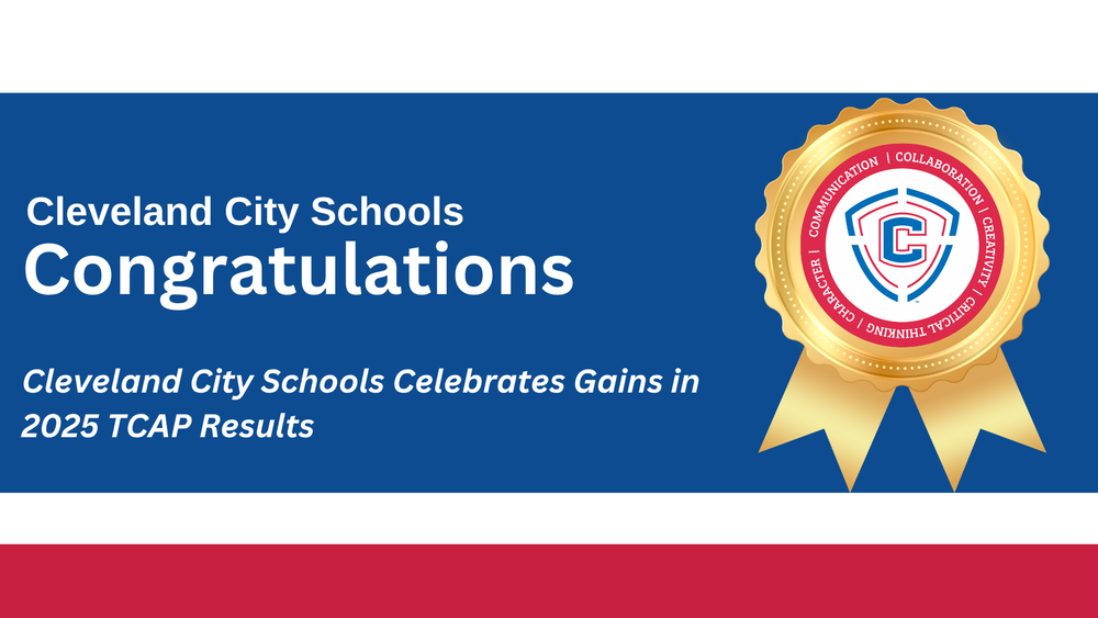 Cleveland City Schools Celebrates Historic Academic Growth and Looks Ahead Cleveland City Schools is proud to share historic student achievement as reflected in the 2025 Tennessee Comprehensive Assessment Program (TCAP) results. Students across the district reached five-year highs in multiple subject areas, including math, science, English language arts (ELA), and social studiesโa clear sign that the districtโs long-term academic strategies are working. โThis is more than a moment to celebrateโitโs a foundation to build on,โ said Dr. Jeff Elliott, Director of Schools. โWeโve seen what our students are capable of, and now weโre focused on creating even more opportunities for them to grow. The future is bright in Cleveland City Schools.โ Central to this success is the districtโs strategic emphasis on STEM and STEAM learning. This includes expanding access to science, technology, engineering, and math opportunities for all students, while also integrating creativity and the arts to foster innovation and deeper learning. In 2025, districtwide math and science scores reached their highest levels in five years, while achieving STEM designation in multiple schools. These outcomes reflect the districtโs investment in high-quality resources, professional development, and hands-on learning experiences that connect classroom instruction to real-world challenges. โWeโve been intentional in designing a future-ready learning environment,โ said Dr. Leneda Laing, Supervisor of Secondary Education. โThese scores show that our students are not just learning contentโtheyโre learning how to think critically, collaborate, and solve problems that matter.โ Alongside STEM success, the district continues to see growth in foundational academic areas. Both ELA and math scores hit five-year highs at the elementary level, evidence of the districtโs core focus on literacy and numeracy. โThis kind of growth doesnโt happen overnight,โ said Kellye Bender, Supervisor of Elementary Education and School Counseling. โIt takes years of dedication to early literacy, foundational math skills, and ensuring our teachers have the tools and support what they need. Weโre seeing the payoff nowโand weโre not done.โ The 2025 TCAP results are not the finish lineโtheyโre a launching point. Cleveland City Schools is using this momentum to guide the next phase of its work: expanding STEAM programming, deepening academic interventions, investing in teacher development, and preparing students for success in college, career, and life. โThis is why we say weโre building champions,โ said Dr. Elliott. โNot just champions in academics, but champions in character, leadership, and resilience. Weโre building a school system where every child can thriveโnot just this year, but every year that follows. This would not be possible without the expertise of our teachers.โ With a strong foundation in place and a clear vision for the future, Cleveland City Schools is more committed than ever to student growth, innovation, and opportunity.