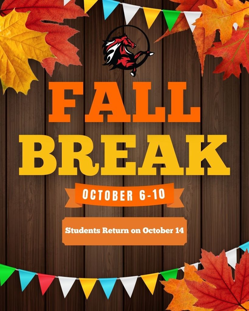 Fall break, October 6 - 10. Students return to school on October 14.