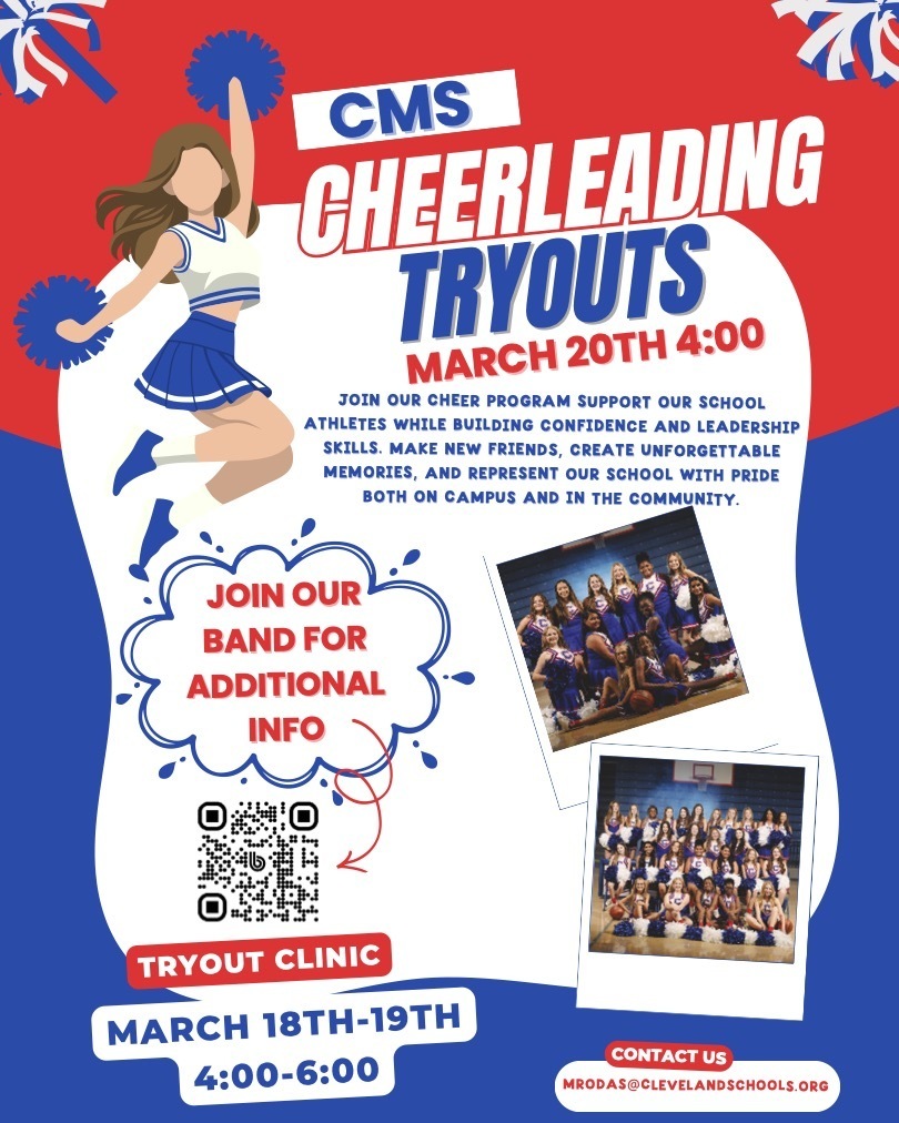 CMS Cheer Clinic and Tryouts