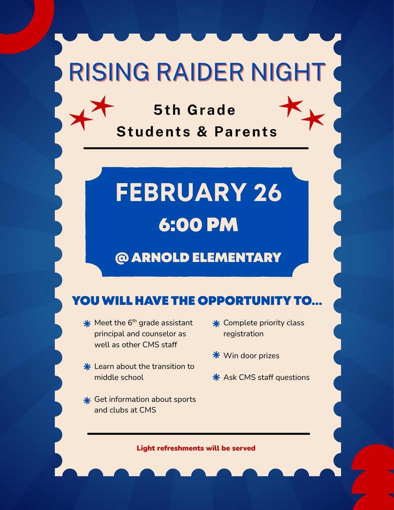 Rising Raider Night 6th Grade