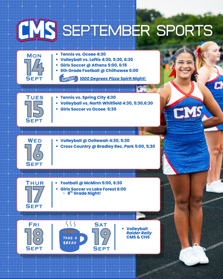 September Sport Schedule