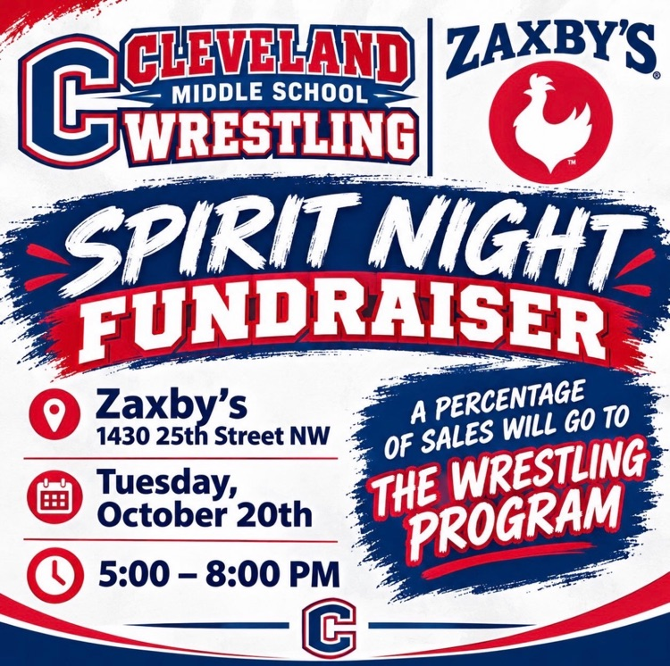 wrestling spirit night Tuesday from 5-8 @ zaxbyโs
