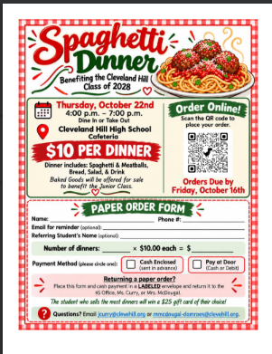spaghetti dinner flyer