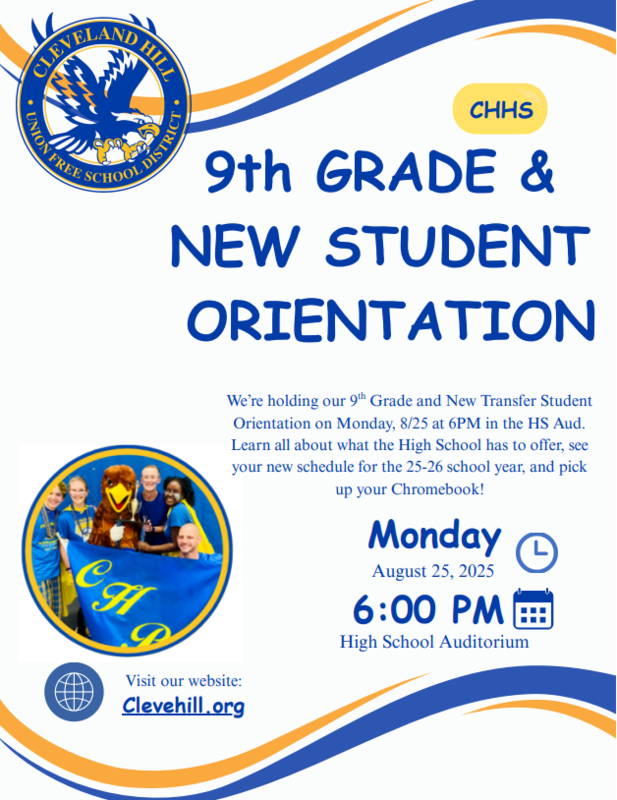 9th grade & New Student Oritentation