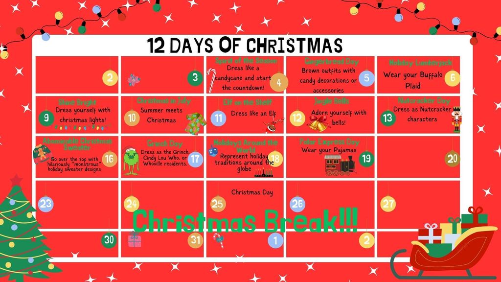 12 Days of Christmas Days