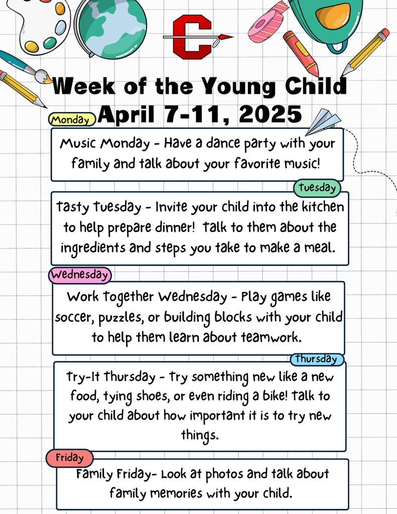Week of the Young Child Activities - 4/7-11