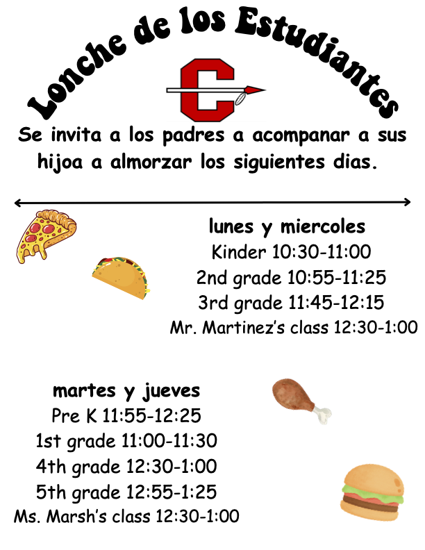 lunch schedule