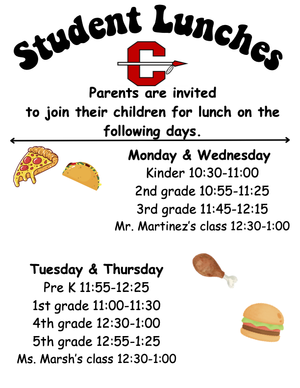 lunch schedule eng