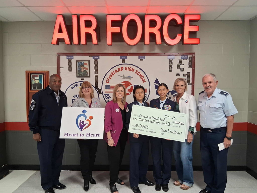 Heart to Heart organization to the AFROTC for their dedication 