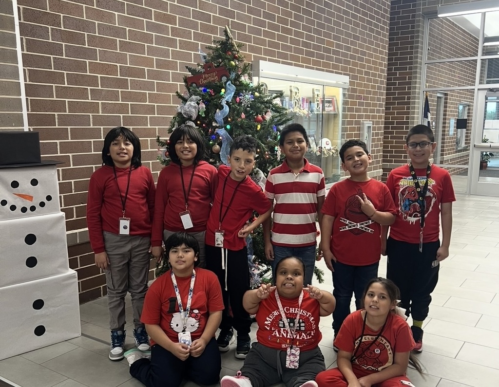 Children dressed as candy canes
