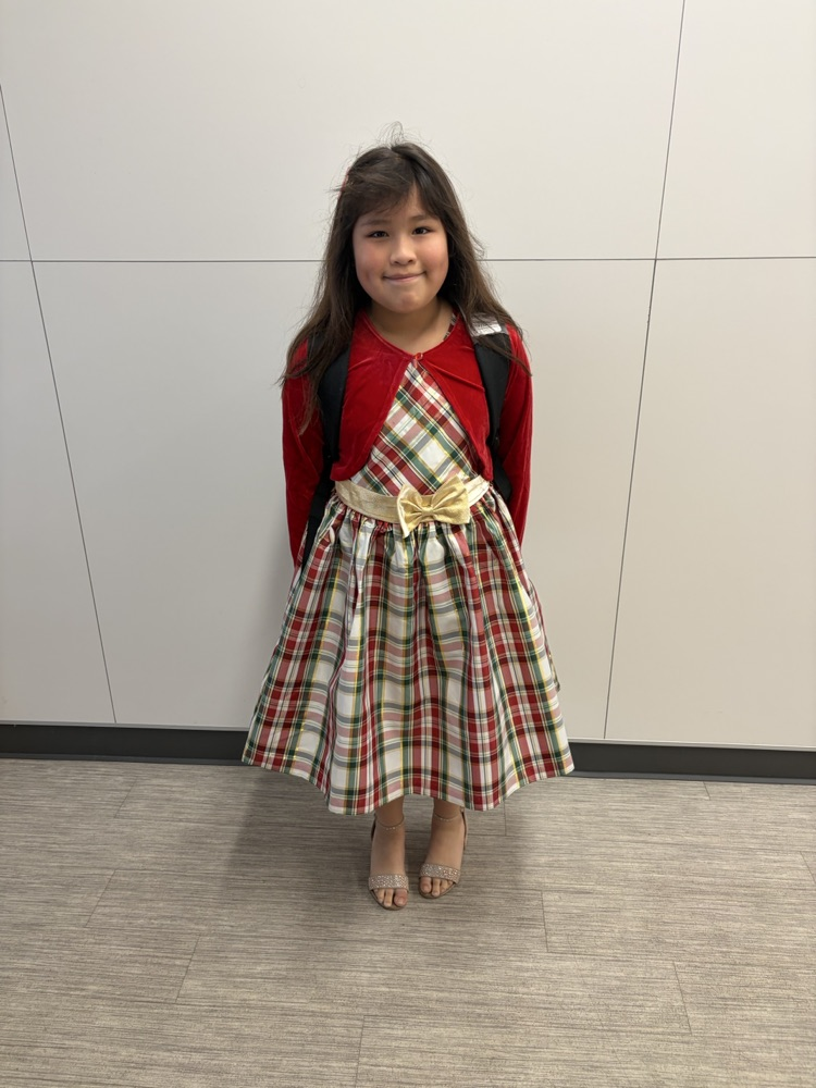 Child Dressed as a Candy Cane