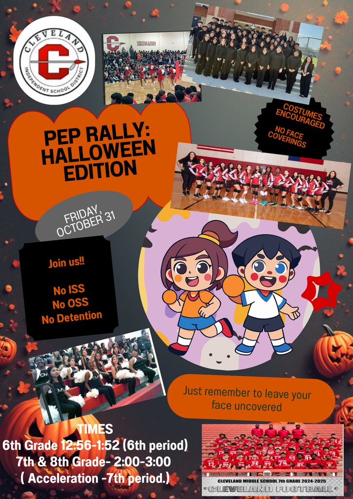 Orange, Black, Red color flyer with District Logo; along with sports teams Photos!