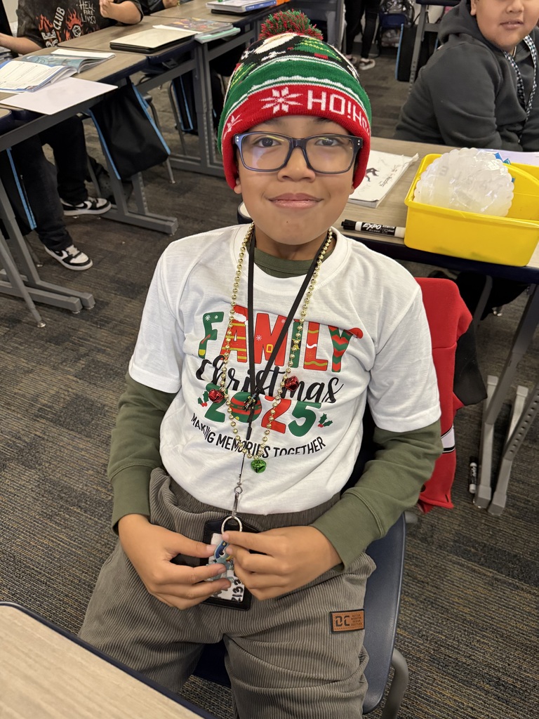 Boy wearing christmas gear