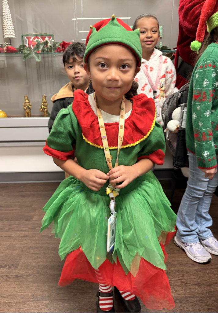 Child dressed as an elf