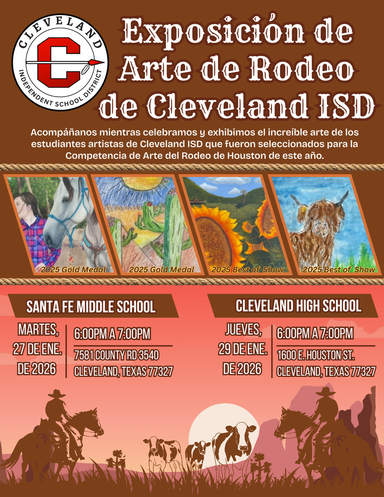 Rodeo Art Exhibition Spanish flyer
