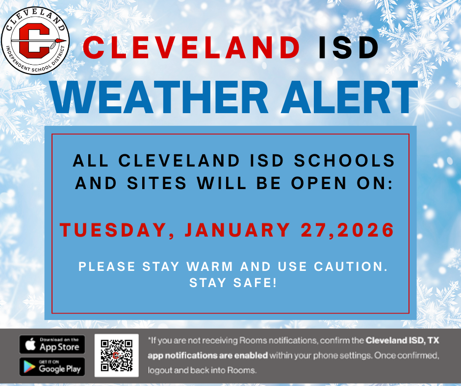Cleveland ISD Weather Alert