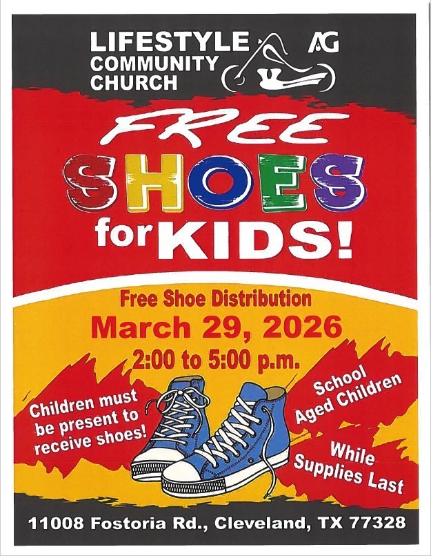 Free Shoes for kids March 29th 2026 from 2-5 pm