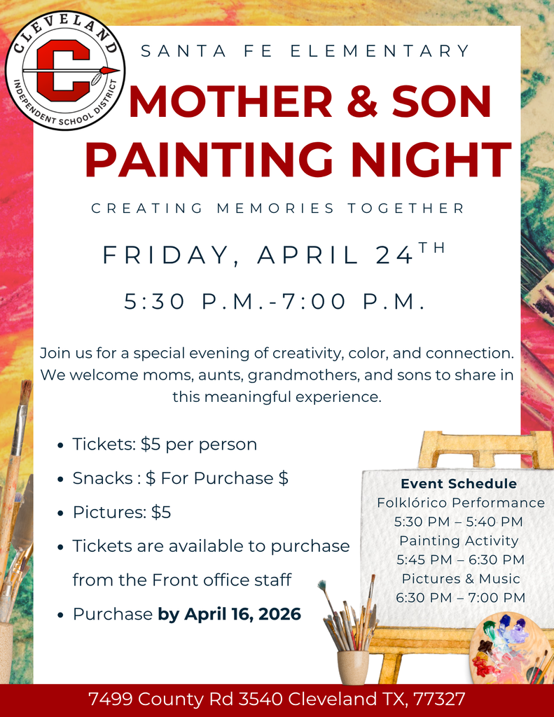 mother and son painting night flyer