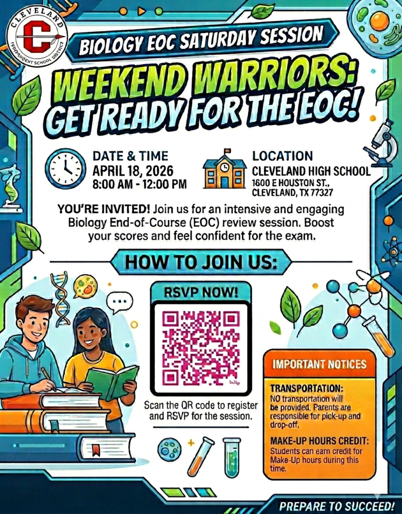 Saturday School Event Flyer