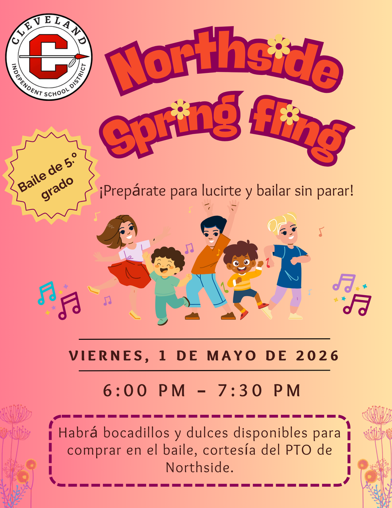 Poster for Northside Spring Fling, featuring dancing children, event details, and available snacks.